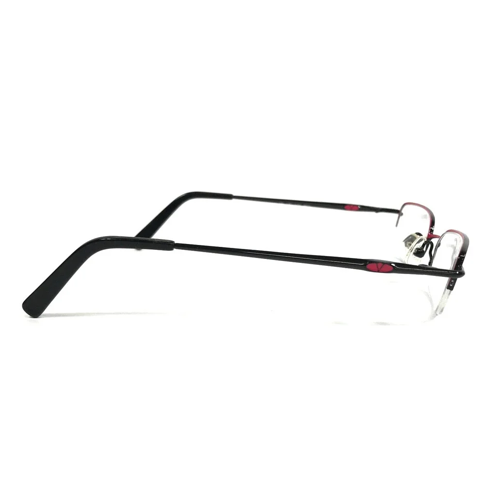 Vintage Valentino Eyeglasses Frames 5498 0NCL Black Red Rectangle 48-19-130